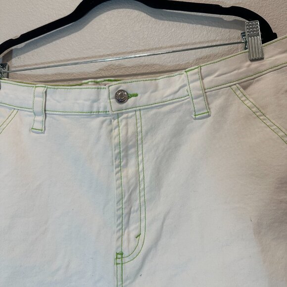 Wild Fable High-Rise Utility Shorts – White with Green Stitching - Picture 5 of 8